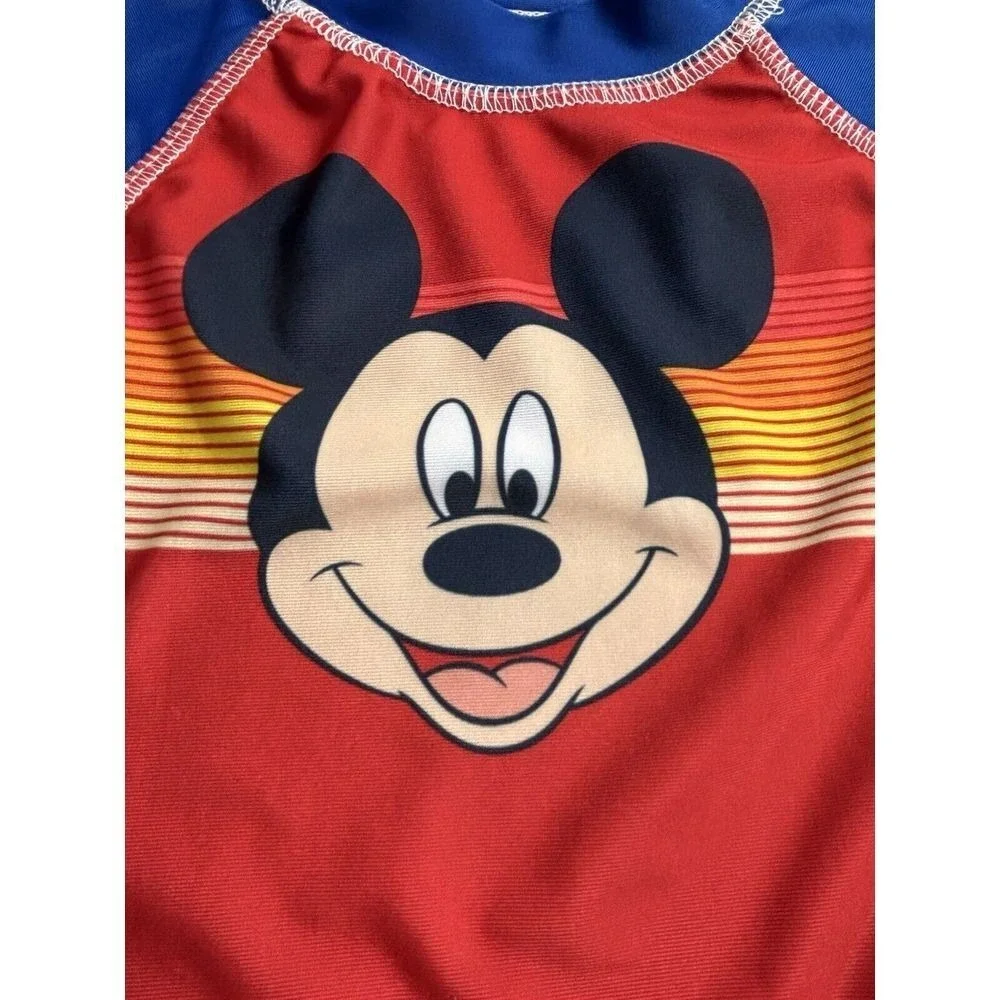 Disney  Swim Rash Guard Mickey Mouse Vtg2T Beachwear Sunscreen  Toddler Vacation